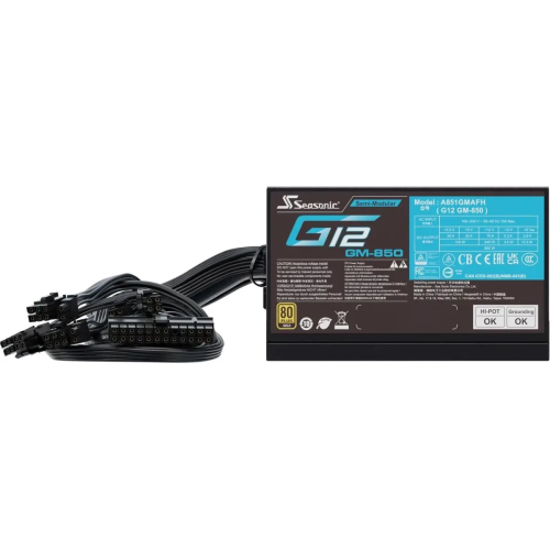 Блок питания Seasonic G12 GM-850 (g12 gm-850 ssr-850fm), 850Вт, 120мм, черный, retail