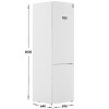 Холодильник с морозильником Weissgauff CBN2WB1W2 белый