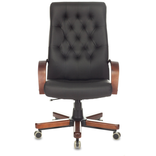 Кресло Бюрократ T-9928Walnut/Eco-B эко.кожа черный