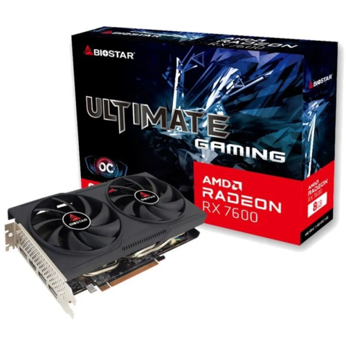 Видеокарта Biostar AMD Radeon RX 7600 VA76S6RM81 RX7600 OC 8ГБ GDDR6, OC, Ret