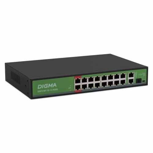 Коммутатор Digma DSP216F-1G-1C-R300 (L2)