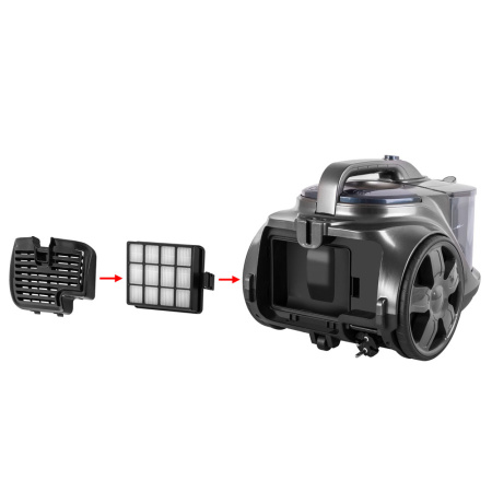 Пылесос Endever SkyClean VC-670 серый/синий