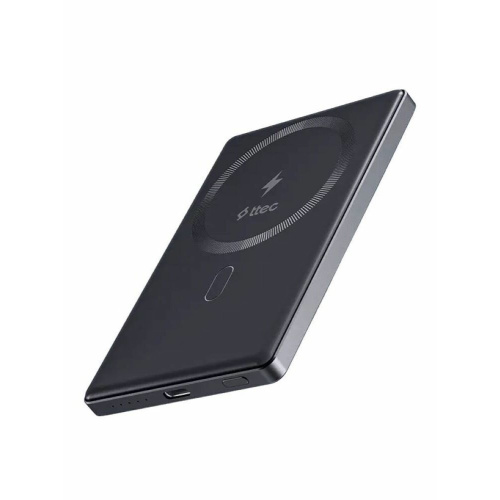 Внешний аккумулятор TTEC 2BB229GR ReCharger M 5000mAh MagSafe Compatible USB-C PD 20W Wireless Powerbank серый