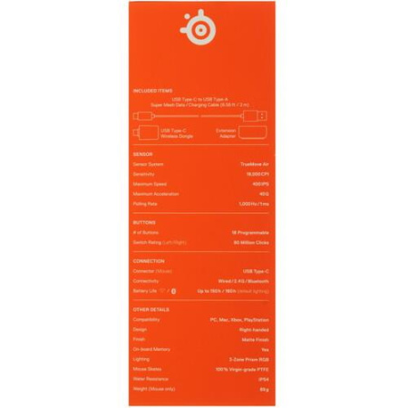 Мышь беспроводная SteelSeries Aerox 9  черный