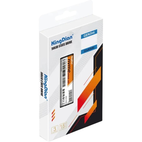 SSD KingDian G38 (G38 NVME M.2-256GB) 256Gb, M.2 2280, PCI-E 3.0 x4, 2400/1100MBs, NVMe, 160TBW