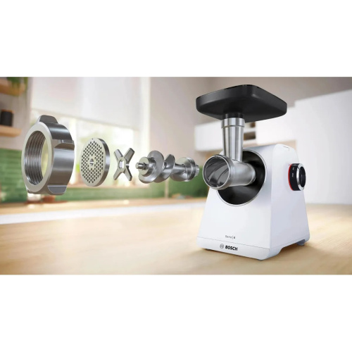 Мясорубка Bosch MFWS609W белый/черный