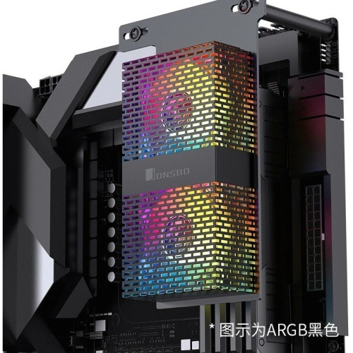 Радиатор для оперативной памяти JONSBO NF-2 ARGB Black (2x50mm ARGB FAN, черный, 4-pin, 3-pin 5V)