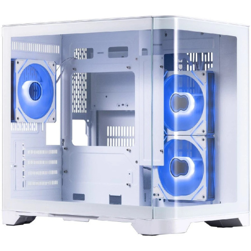 Корпус 1STPLAYER Uview UV5 ARGB White (UV5-WH-2FC7R-W-1FC7-W) / mATX / 3x120mm ARGB fans