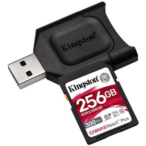 Карта памяти Kingston Canvas React Plus (SDR2/256GB) SDXC 256Gb Class10 w/o adapter