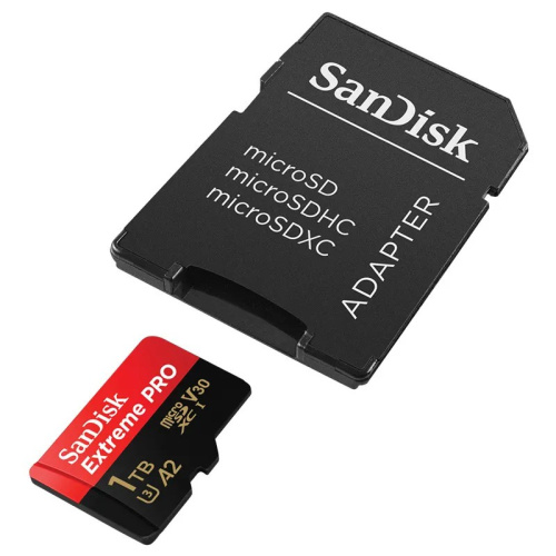 Карта памяти SanDisk (SDSQXCD-1T00-GN6MA) 1TB microSDXC Class 10 UHS-I A2 C10 V30 U3 Extreme Pro (SD адаптер) 200MB/s
