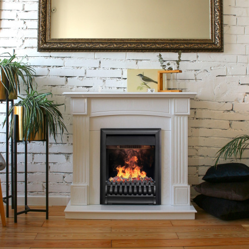 Электрокамин RealFlame Andrea WT фактурный белый с очагом 3D Oregan