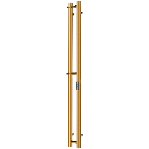 Электрический полотенцесушитель Stout Rock round 120*08 Золотой Хром 585 2 опоры