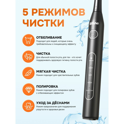 Набор зубных электрощеток Bitvae D2 Daily Toothbrush D2+D2 Bundle (B+W)