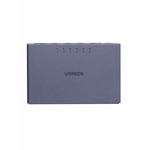 Коммутатор UGREEN CM633 (15641EU) 5-Port Gigabit Ethernet Switch Aluminum Housing EU Gray
