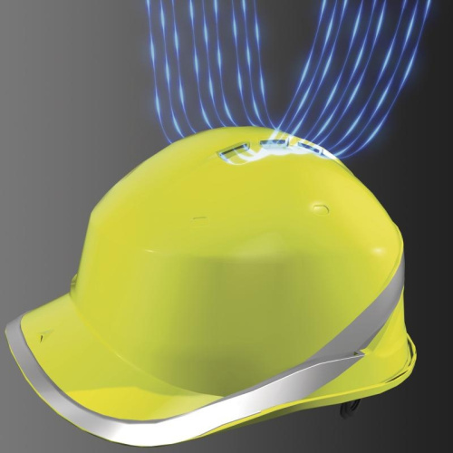 Каска защитная Delta Plus Diamond Vi Wind DIAM6WTRJAFL из АБС с вентиляцией лимонный