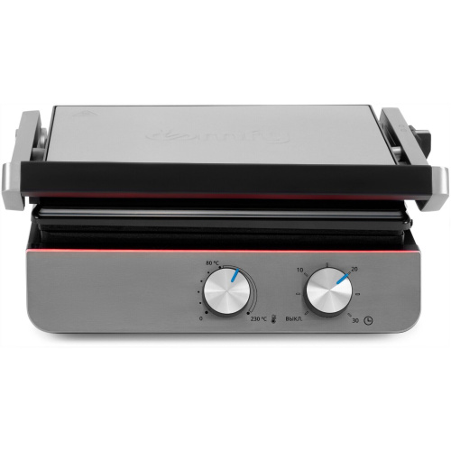 Электрогриль Domfy Metal DSM-EG502 черный/серебристый