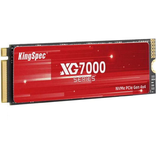 SSD KingSpec XG7000 (XG7000-512) M.2 512Gb (PCI-E 4.0 x4, up to 7200/4400MBs, 3D TLC, 300TBW, NVMe 1.4, 22х80mm, heatsink)