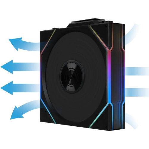 Вентилятор Lian-Li Uni Fan TL Wireless 120 Reverse ARGB (G99.12RTL1W1B.R0) 120х124x28 черный 4-pin 34дБ Ret