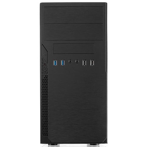 Корпус Foxline FL-628-FZ450R-U32-S mATX black, w/PSU 450W 12cm, w/2xUSB2.0, w/pwr cord, w/o Fan, E-lock support