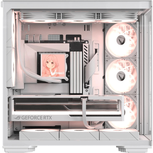Корпус Formula V Line Crystal Z7 PA White, ATX, Type-C*1, USB3.0*1, Front+Side Glass, Side 3x Performance ARGB, Rear 2x Performance ARGB