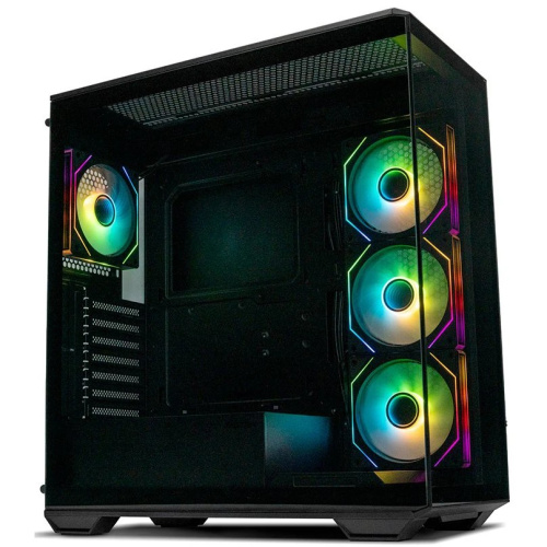 Корпус XASTRA Q600 4ARGB-C10-UC Black (Q600-4FM12A-C10-UC) ATX/Aquarium/Screewless/3x120mm ARGB PWM FM fans/Argb+PWM HUB 10port/Type C