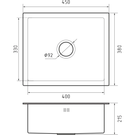 Мойка GranFest 4538 PVD нерж, графит