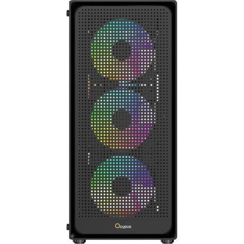 Корпус Ocypus Gamma C50 BK ARGB, MATX, USB3.0*1+USB2.0*2, FRONT 3x120mm ARGB, REAR 1x120mm ARGB