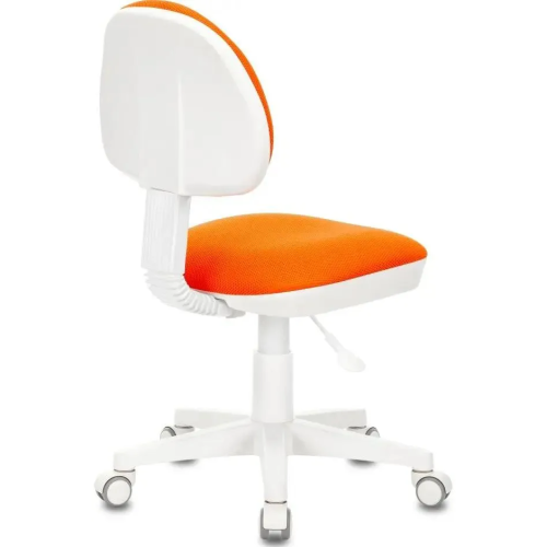 Кресло детское Бюрократ KD-3/WH/TW-96-1 оранжевый крестов. пластик белый