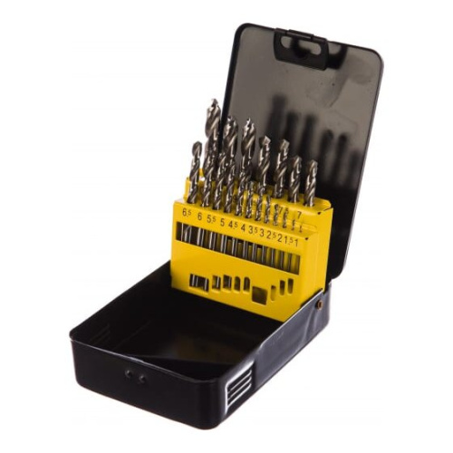 Набор сверл ГРАНИТ 165206 по металлу HSS-G из 19 штук