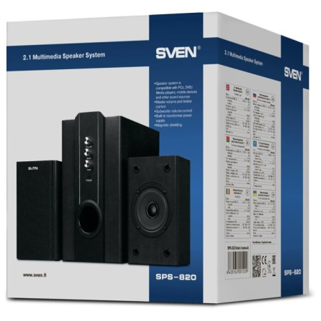 Колонки Sven SPS-820 2.1 черный