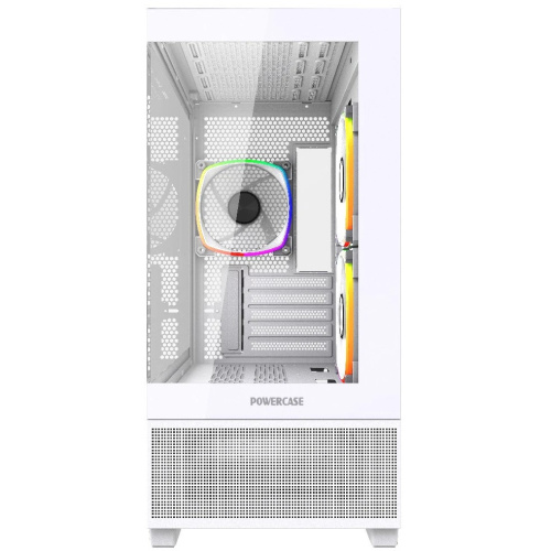 Корпус Powercase Vision Micro M3W (CVMMW-A3), Tempered Glass, 3x 120mm ARGB PWM Fan, белый, mATX