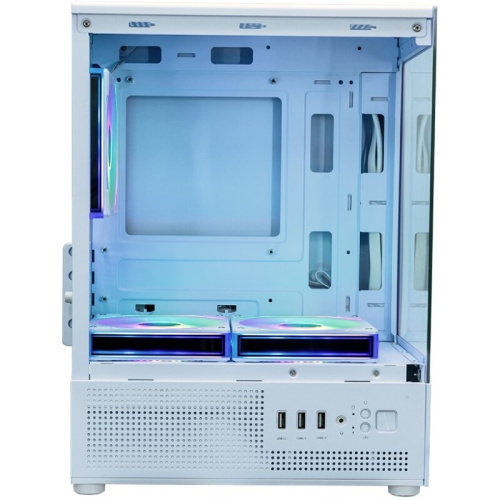 Корпус XASTRA Q300M 3ARGB-C6 White (Q300M-3FM12A-C6-WH) mATX/Aquarium/Screewless/ 3x120mm ARGB PWM FM fans/Argb+PWM HUB 6port