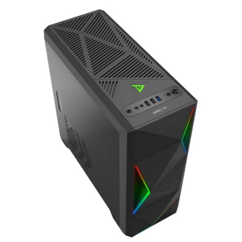 Корпус Zircon Ares без БП (Midi Tower, Micro-ATX, Black, 1*USB3.0+2*USB2.0)