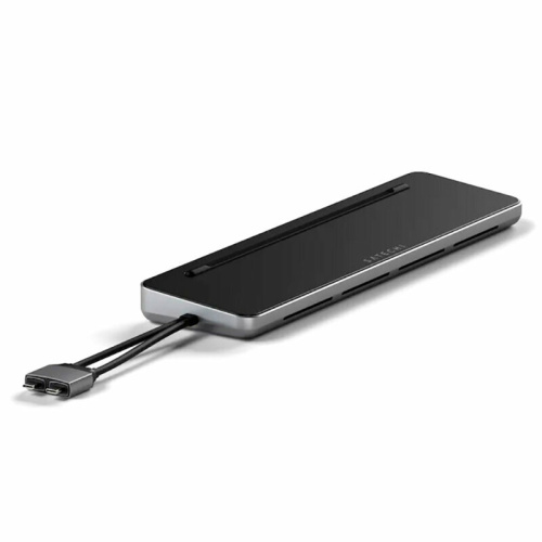 Зарядная станция Satechi ST-DDSM Dual Dock Stand Docking Station with NVMe SSD Enclosure Black/Silver