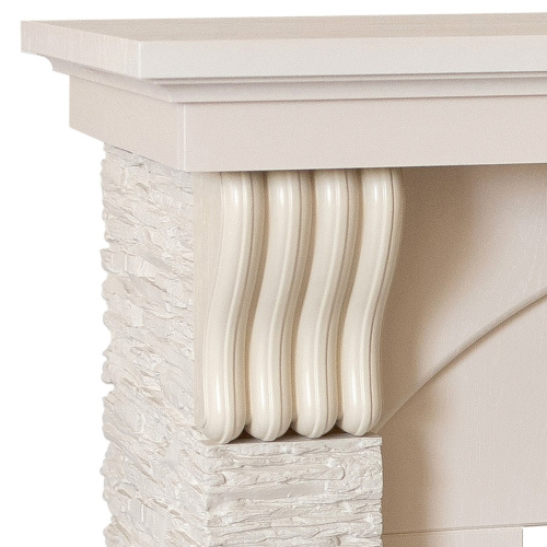 Электрокамин RealFlame Corfino WT айвори с очагом Fobos Lux Black