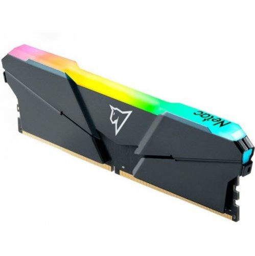 ОЗУ Netac Shadow NTSRD4P32SP-16E DDR4 DIMM 16Gb PC25600, 3200Mhz, RGB, C16 Grey, с радиатором