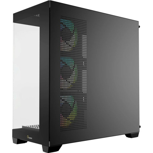 Корпус Ocypus Gamma C72 BK ARGB (Gamma-C72-B-KDG00XX-GL) ATX / win / black / 4 ARGB fans / no PSU / Tempered Glass