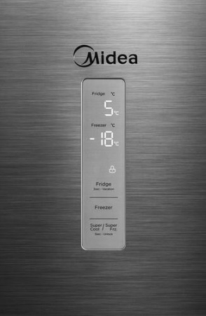 Холодильник с морозильником   Midea MDRB522MGE46OD серебристый