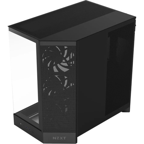 Корпус NZXT H9 Flow RGB+ (CM-H92FB-P1) без БП (2025), Midi-Tower, TG, 6x140mm + 1x120mm RGB, 2xUSB-A 3.2 1xUSB-C E-ATX, ATX, mITX Black
