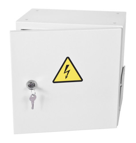 Шкаф серверный ЦМО Эконом (ШТВ-НЭ-3.3.21-3ААА-Т2) настенный 6U 300x300мм пер.дв.стал.лист задн.дв.спл.стал.лист несъемные серый 180мм 8кг 300мм IP66