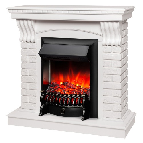 Электрокамин RealFlame Jazz WT белый с очагом Fobos Lux Black