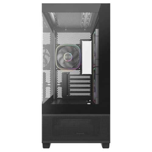 Корпус Powercase Vision Micro S3B (CVMMSB-A3), Tempered Glass, Type-C, 3x 120mm ARGB PWM Fan, чёрный, mATX