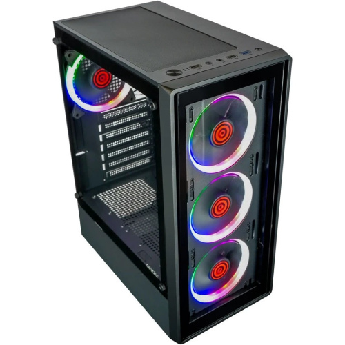 Корпус Ginzzu CL325, ATX Fan 4*RR4 FRGB передняя панель стекло