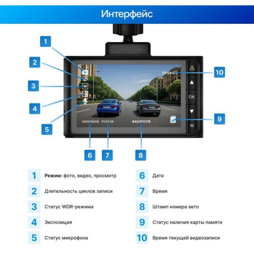 Видеорегистратор TrendVision Victory Dual черный