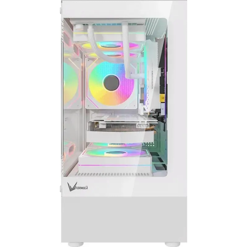 Корпус Formula Crystal Z1CM белый без БП mATX 5x120mm 1xUSB3.0 audio bott PSU