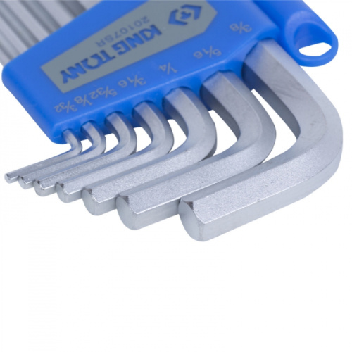 Набор Г-образных шестигранников KING TONY 20107SR 3/32'-3/8', с шаровым окончанием, 7 предметов