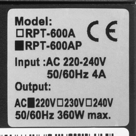 ИБП Powercom Raptor RPT-600AP